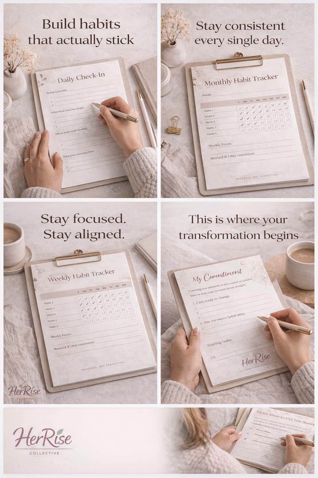 30-Day Habit Reset Planner | Printable Habit Tracker PDF