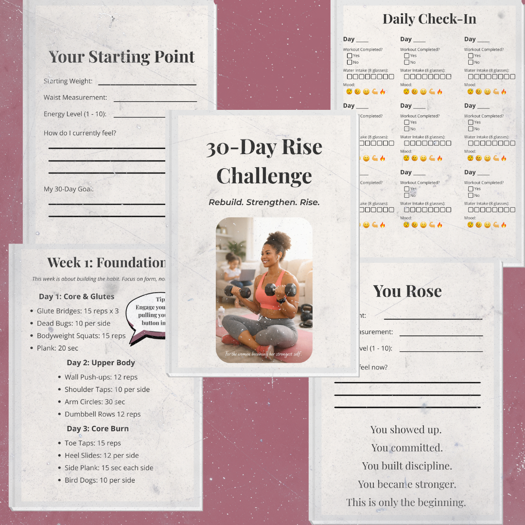 30-Day Rise Challenge – Core Reset for Busy Moms